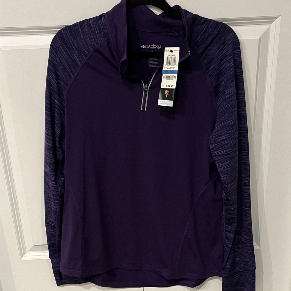 Ideology Deep Purple Quarter-Zip Top